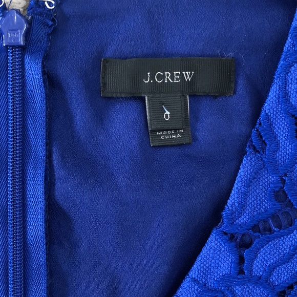 J. Crew Royal Blue Lace Shift Dress size 0 - Picture 2 of 4
